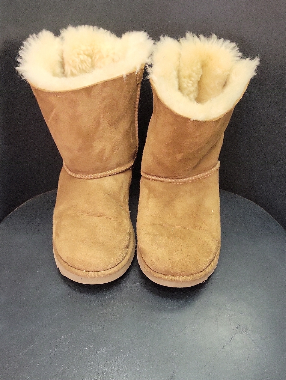 Ugg Girls Shearling Lined Suede Winter Boots - Chestnut